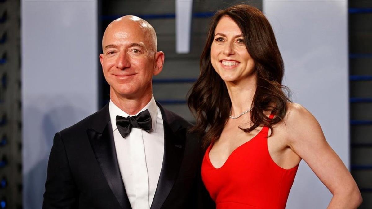 Jeff Bezos y su exesposa Mackenzie Bezos.