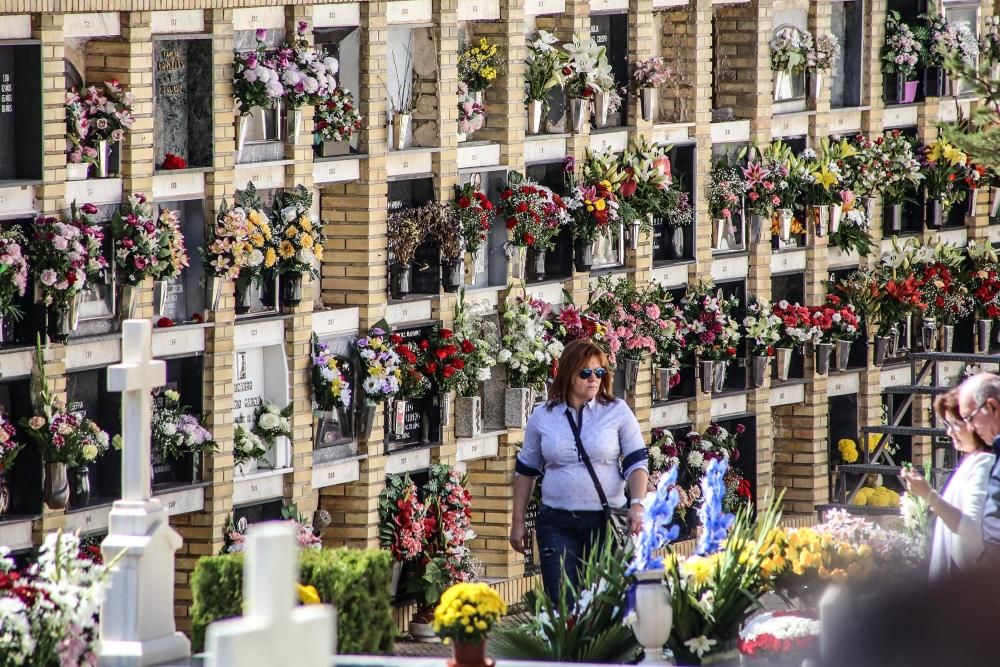 Afluencia masiva de visitantes al cementerio de Orihuela