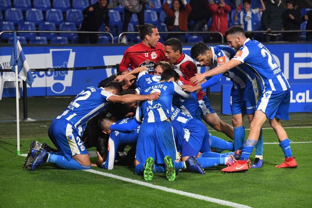 Penalti, el gol y la celebración del Dépor