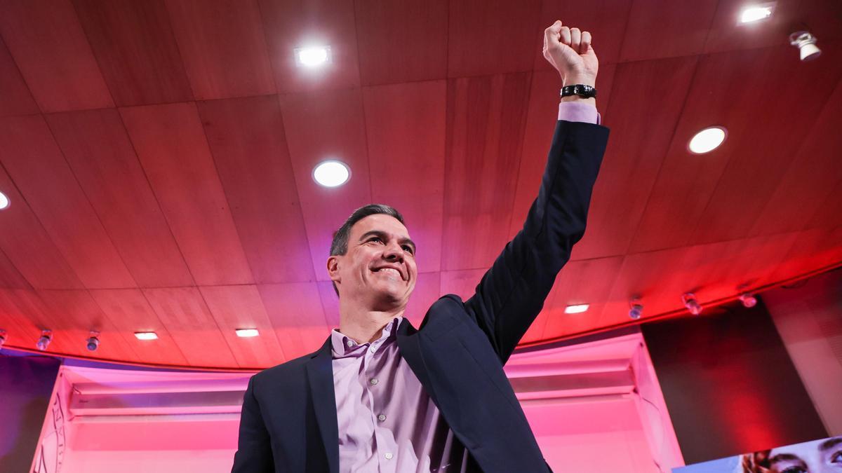 El presidente del Gobierno, Pedro Sánchez, en un acto en Huelva.