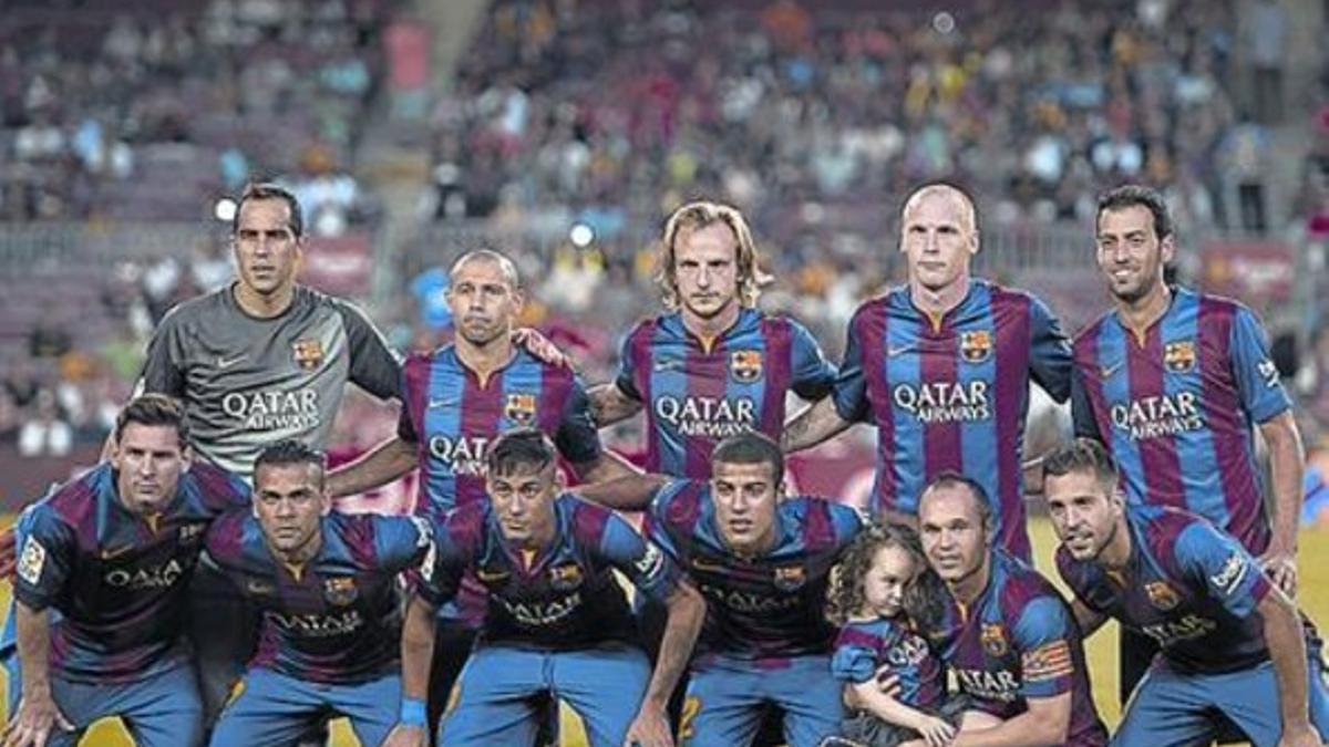 Mascherano y Mathieu forman, ayer, en la alineación inicial del Barça.
