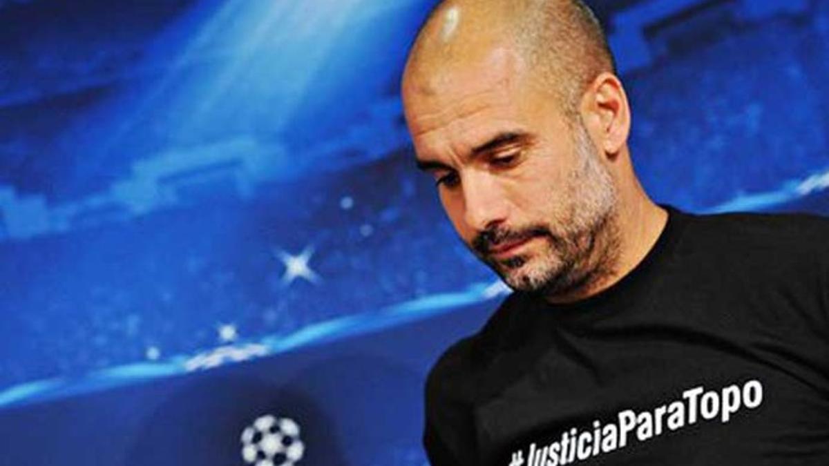 Guardiola tiene tres días para responder a la UEFA los motivos que le llevaron a lucir una camiseta no permitida por las normas