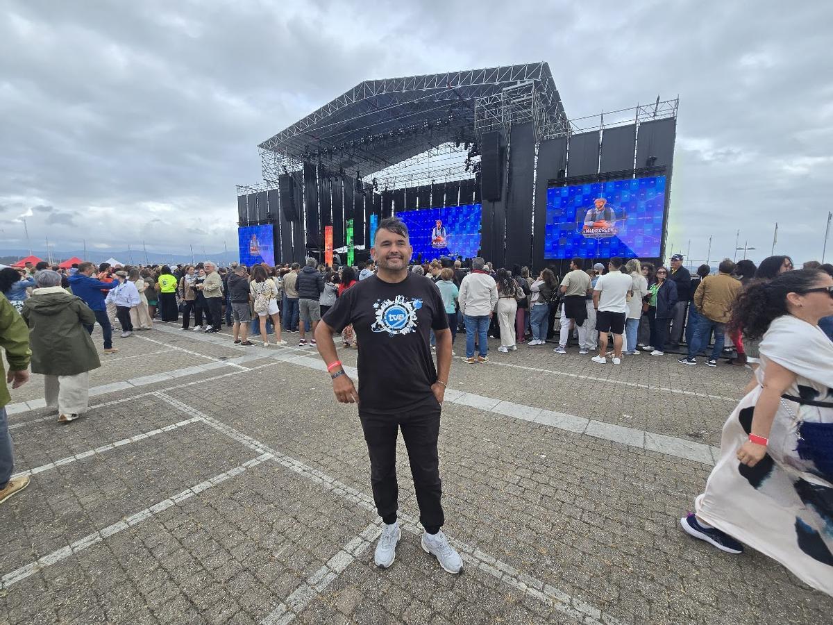 Virvi Fraga antes del concierto de Juan Luis Guerra en Sanxenxo, el pasado verano.