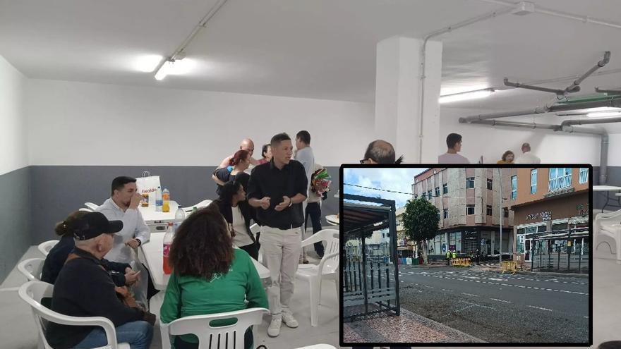 Un edificio de Vecindario, en riesgo de derrumbe