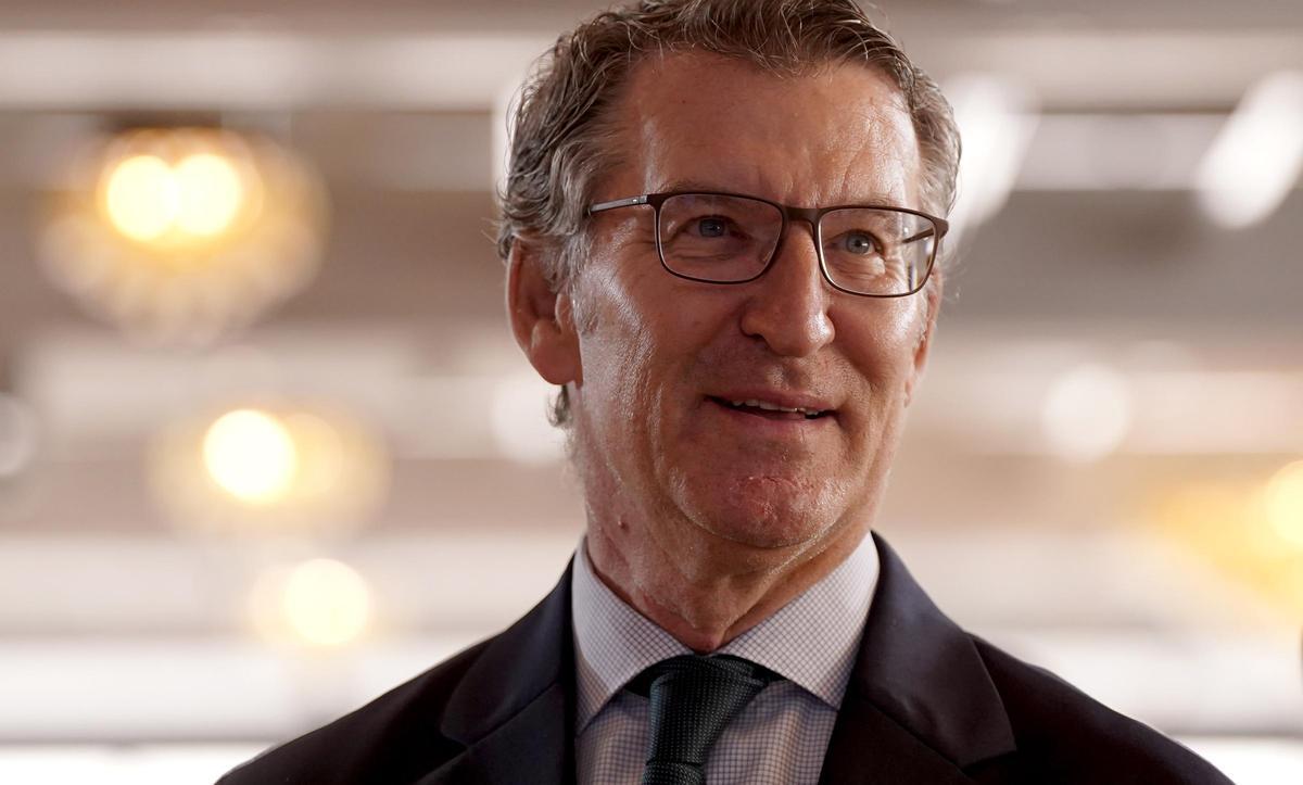 Alberto Núñez Feijóo, presidente del PP, durante un acto la semana pasada en Madrid.