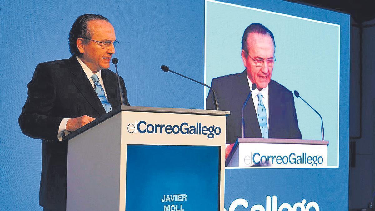 El presidente de Prensa Ibérica, Javier Moll, durante su intervención