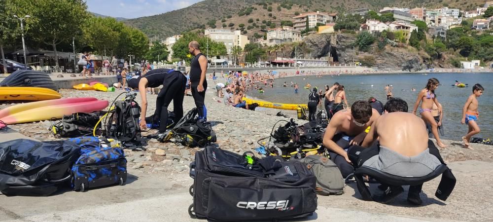 Portbou du a terme amb èxit la neteja anual del fons marí.