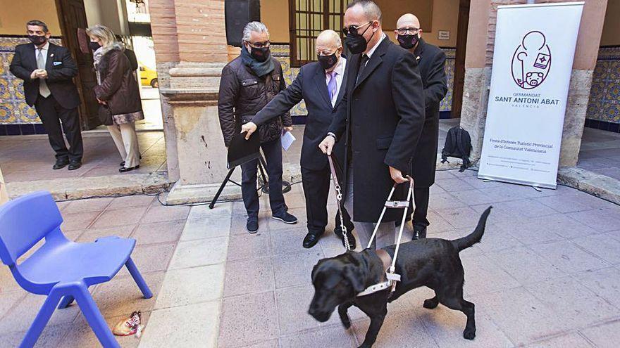 Bendición de Sant Antoni en València, celebrada ayer de manera simbólica.