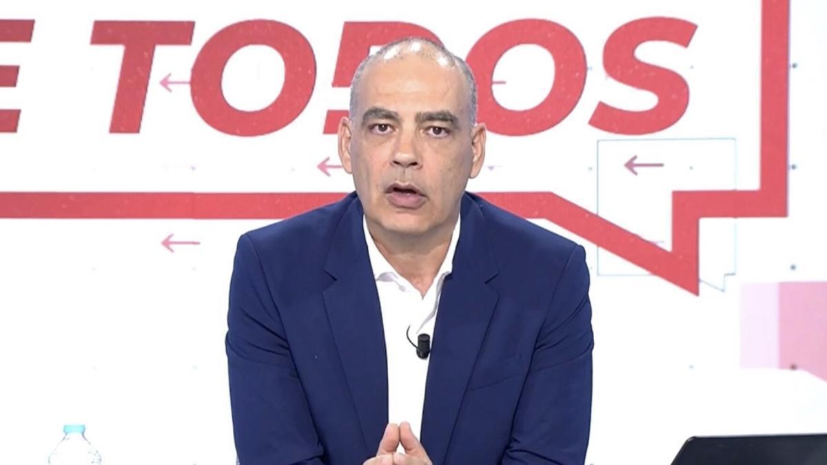 Nacho Abad en el plató de 'En boca de todos'