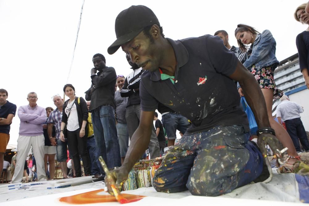 El artista senegalés Alioune Dabo en la Semana Negra