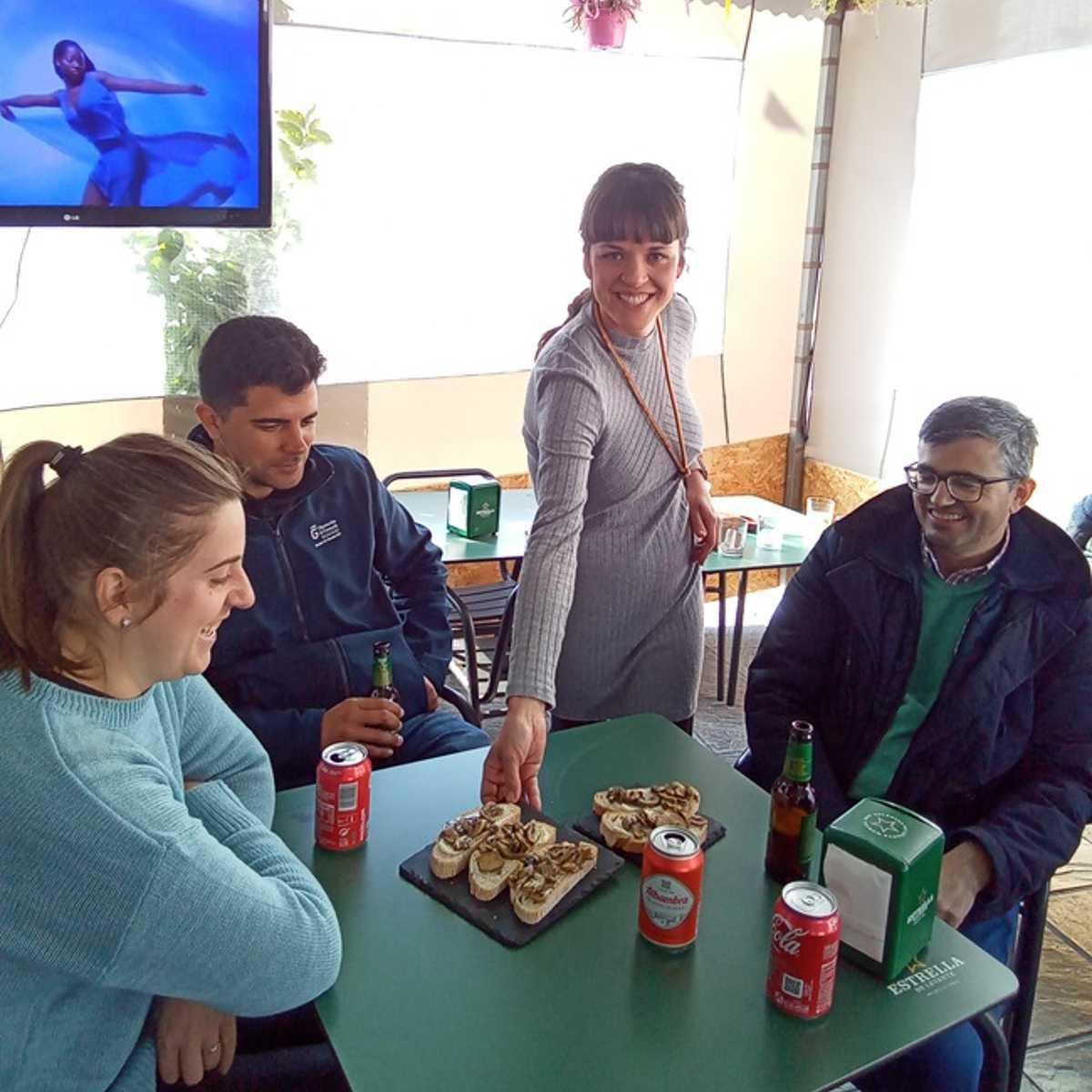 Noelia Ortega, al bar Torrejón.