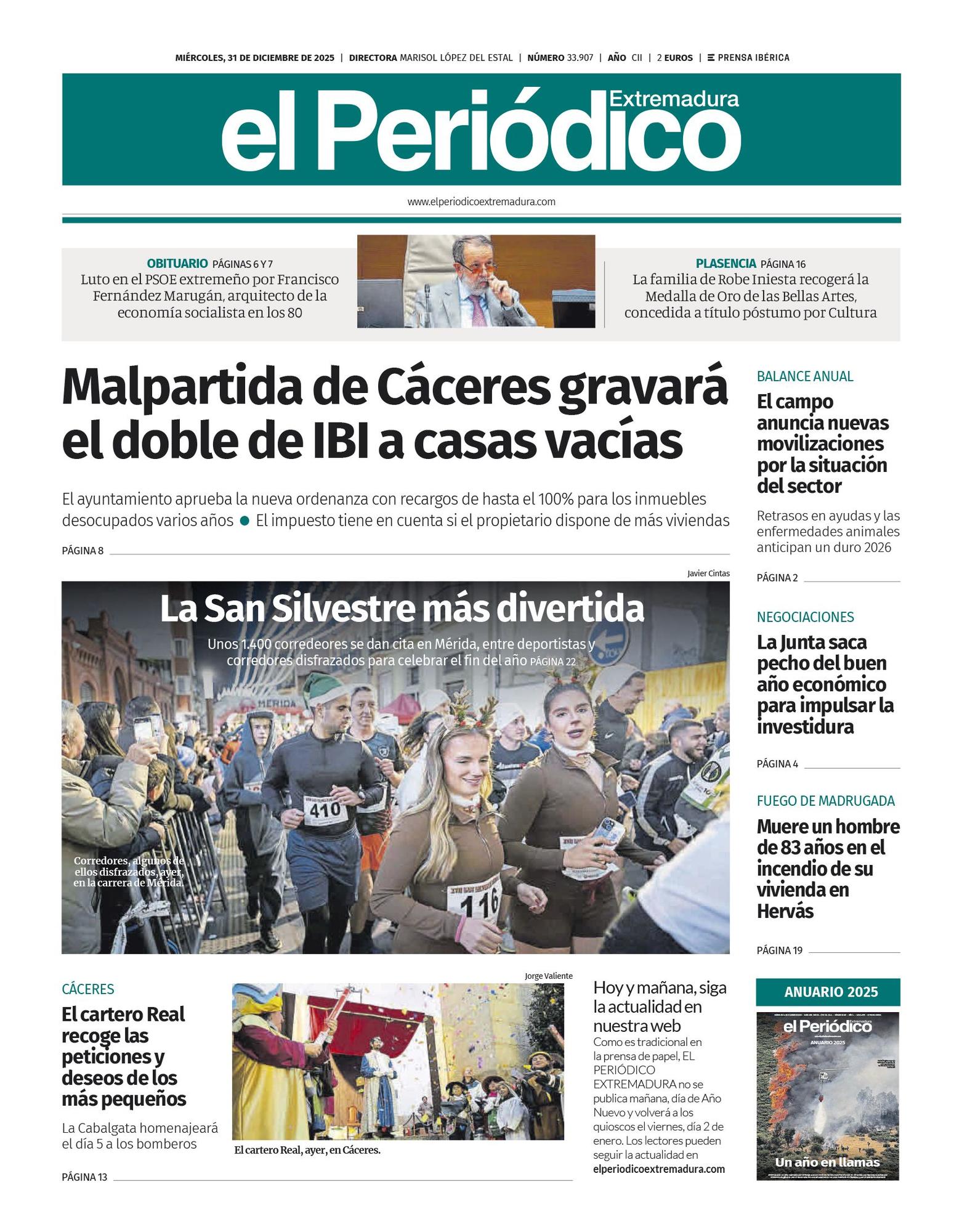Consulta la portada correspondiente al día 31 de diciembre de 2025