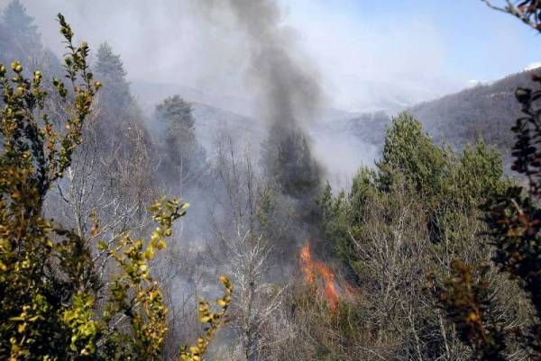 Imágenes del incendio en la Ribagorza