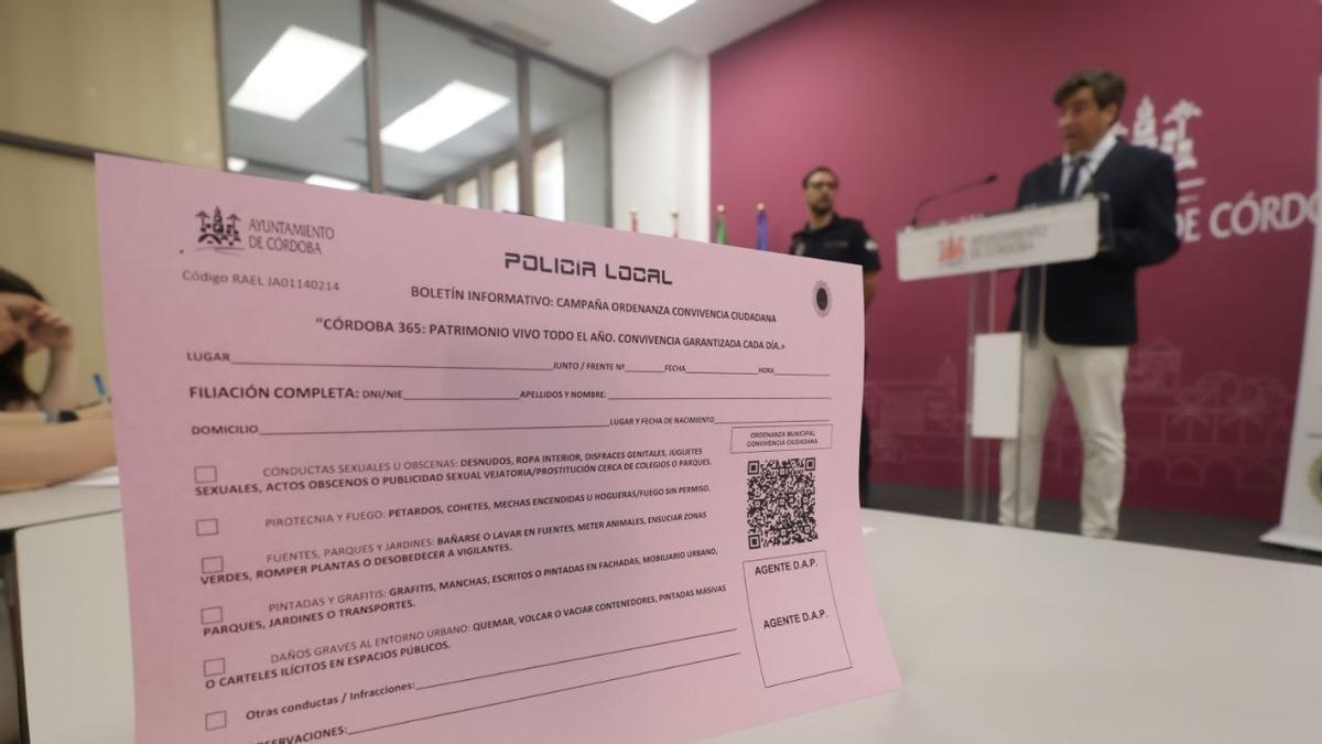Parte informativo de la Policía Local.