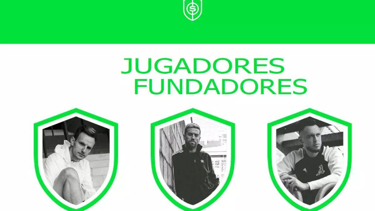 Pantallazo del primer 'white paper' de Shirtum, donde se promocionaba que Ocampos, 'Papu' G車mez y Rakitic eran algunos de los jugadores fundadores del proyecto.