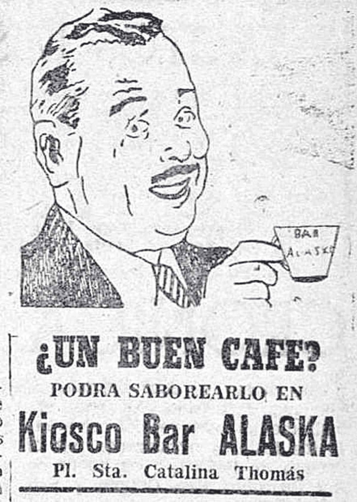 Anuncio del Bar Alaska (La Almudaina, 1951).