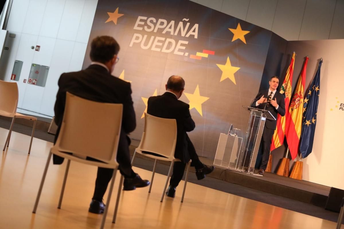 Sánchez presenta en Zaragoza el plan del Ejecutivo para la recuperación de la economía