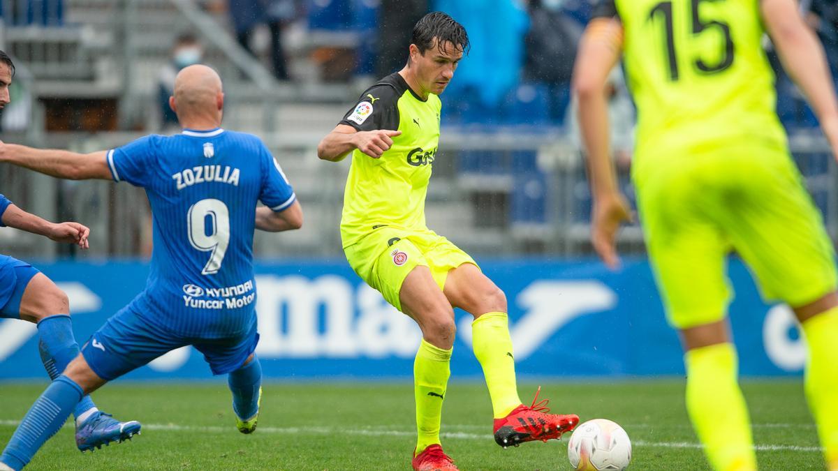 Bernardo, durant un partit contra el Fuenlabrada