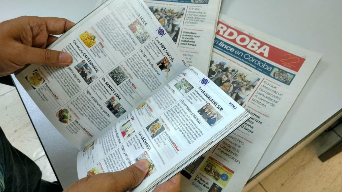 Diario CÓRDOBA distribuye mañana su Guía de la Tapa, en la que se recogen 650 establecimientos