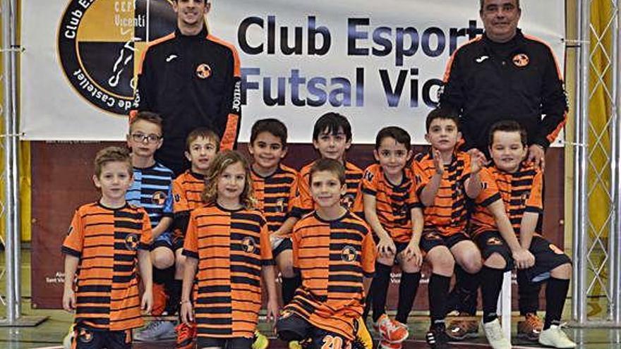 El prebenjamí A, els més petits del Futsal Vicentí