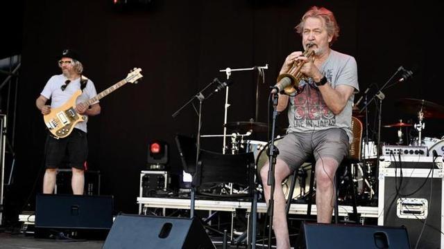 Nils Petter Molvær, ayer durante la prueba de sonido.