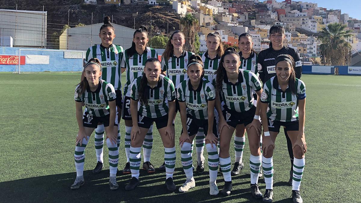 Formación del Córdoba CF femenino en su partido de hoy en Tenerife.