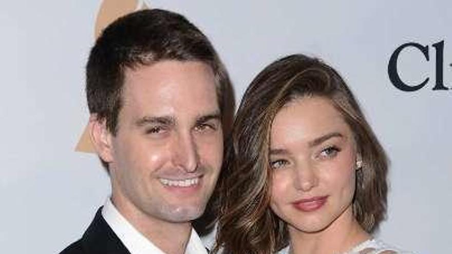 Miranda Kerr y Evan Spiegel.