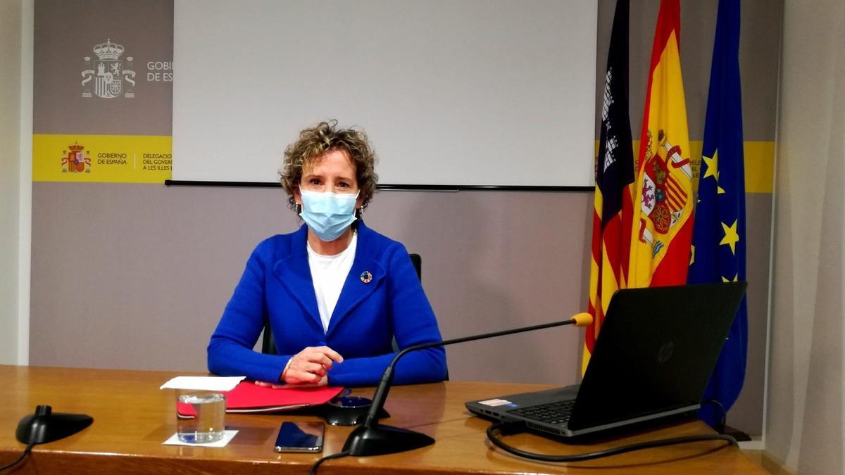 Aina Calvo, durante una rueda de prensa