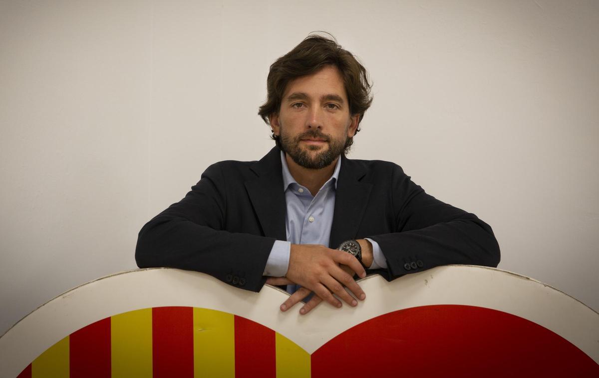 BARCELONA 11/09/2023 POLITICA Entrevista a Adrián Vázquez de Cs en la sede de Ciutadans FOTO ELISENDA PONS