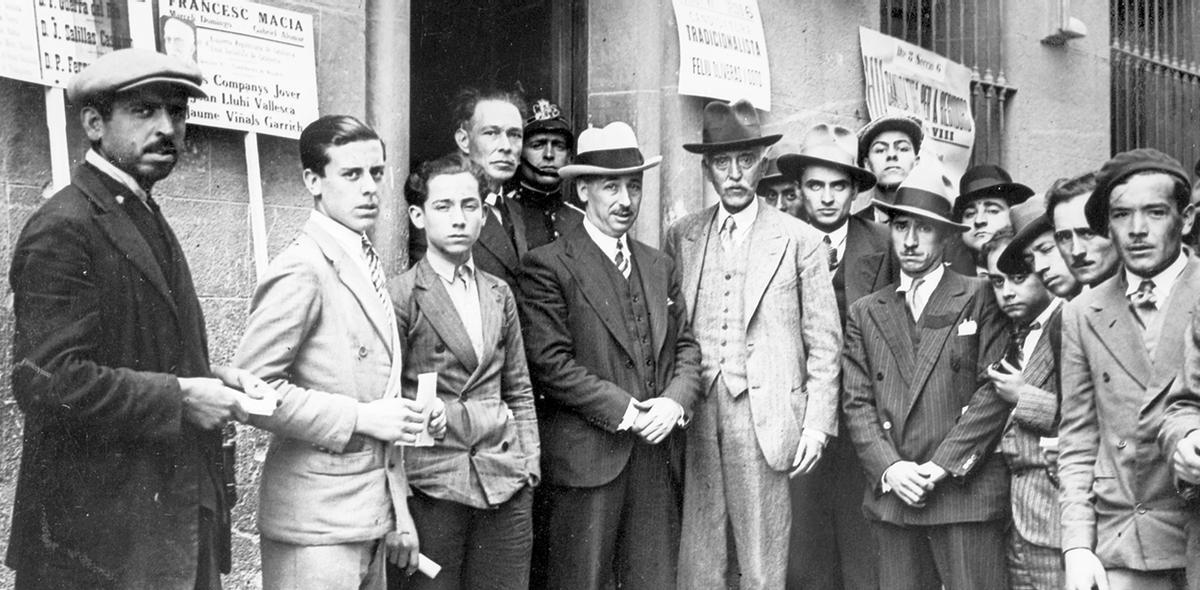 Francesc Macià y Lluís Companys haciendo campaña en las elecciones municipales de 1931.