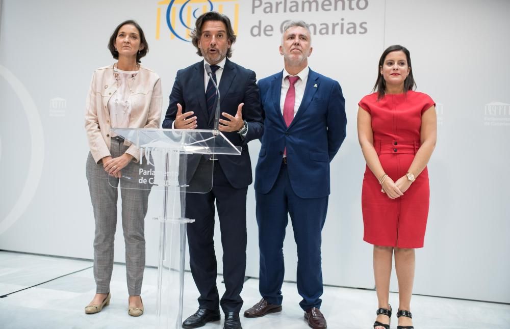 Visita de Reyes Maroto al Parlamento de Canarias