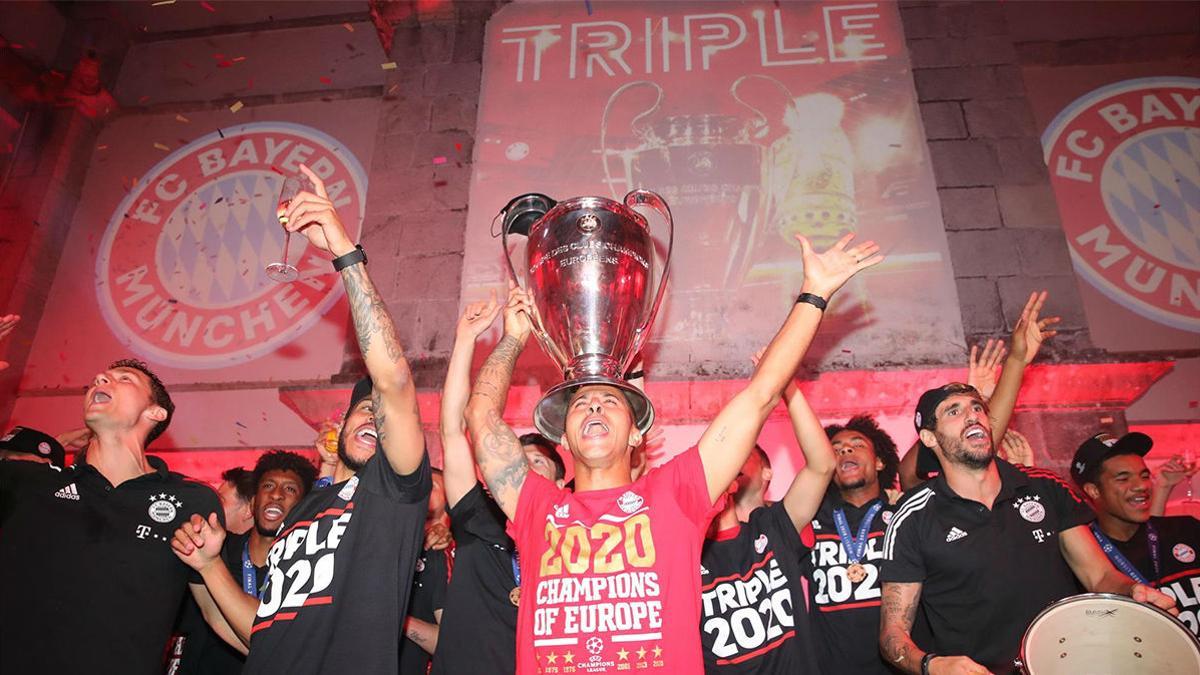 Bailes y cánticos: así celebran los jugadores del Bayern la Champions