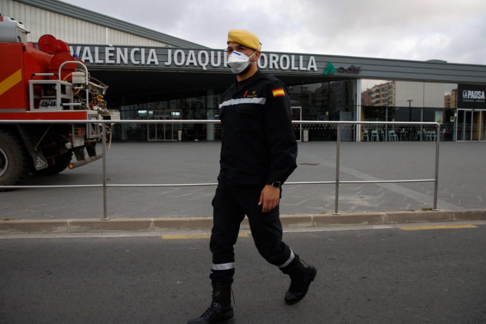 La UME se despliega en València por el coronavirus