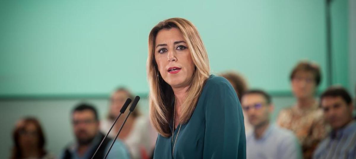 Susana Díaz, la candidata del PSOE en Andalucía.