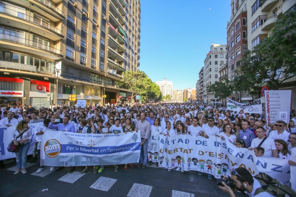 Manifestación a favor de la escuela concertada