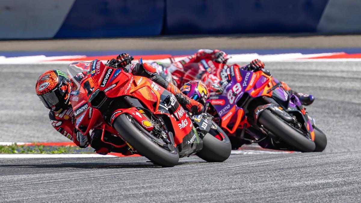 Pecco Bagnaia y Jorge Martín en el Gran Premio de Austria de MotoGP 2024