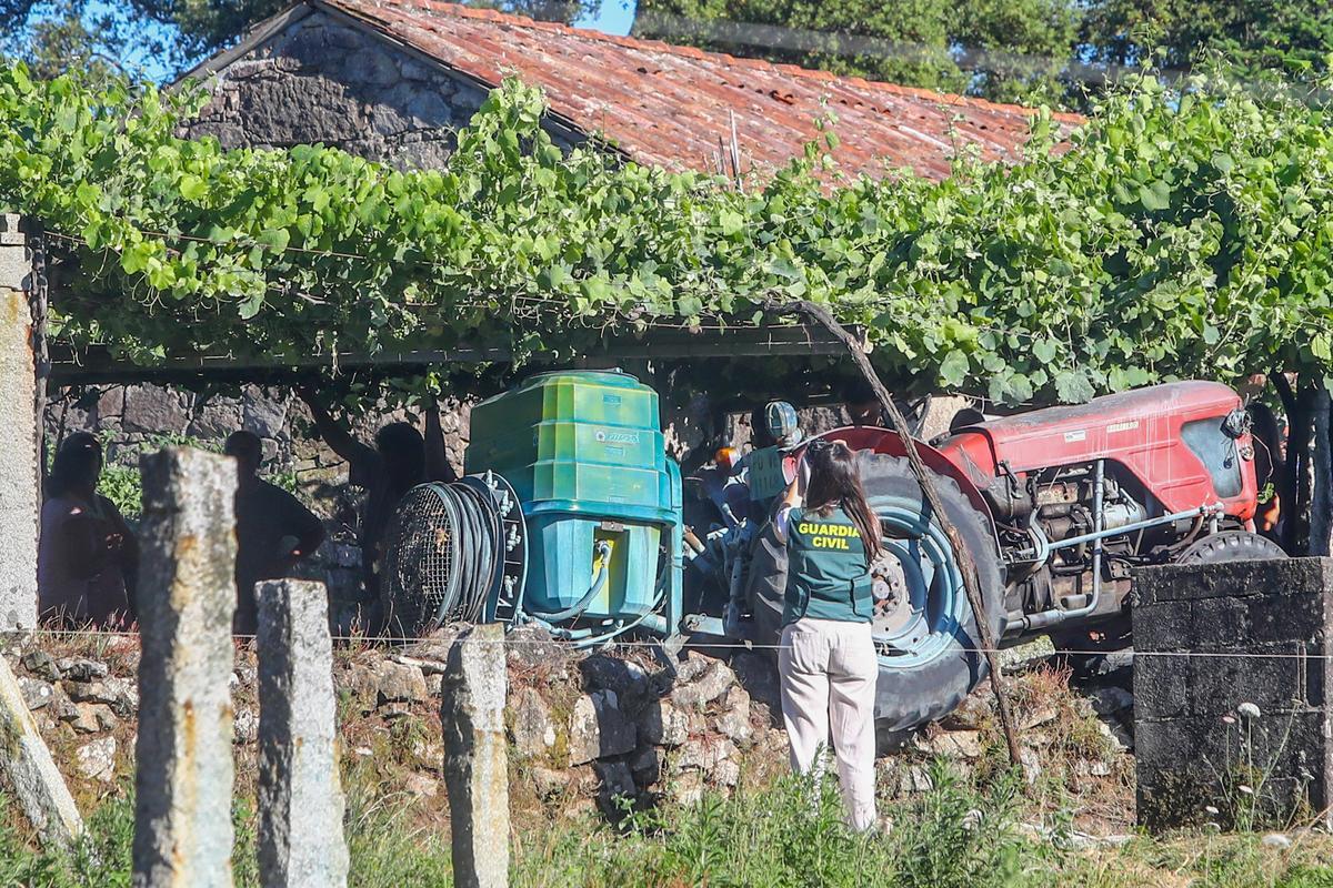 Siniestro mortal con un tractor en Ribadumia.