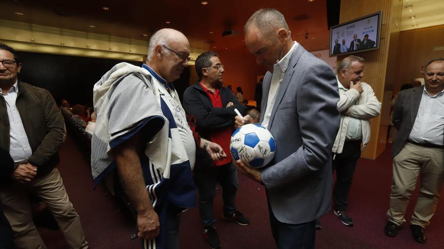 Víctor Fernández, Víctor Muñoz, Óscar Fle y Noemí Navarro, en el centenario de la RFAF