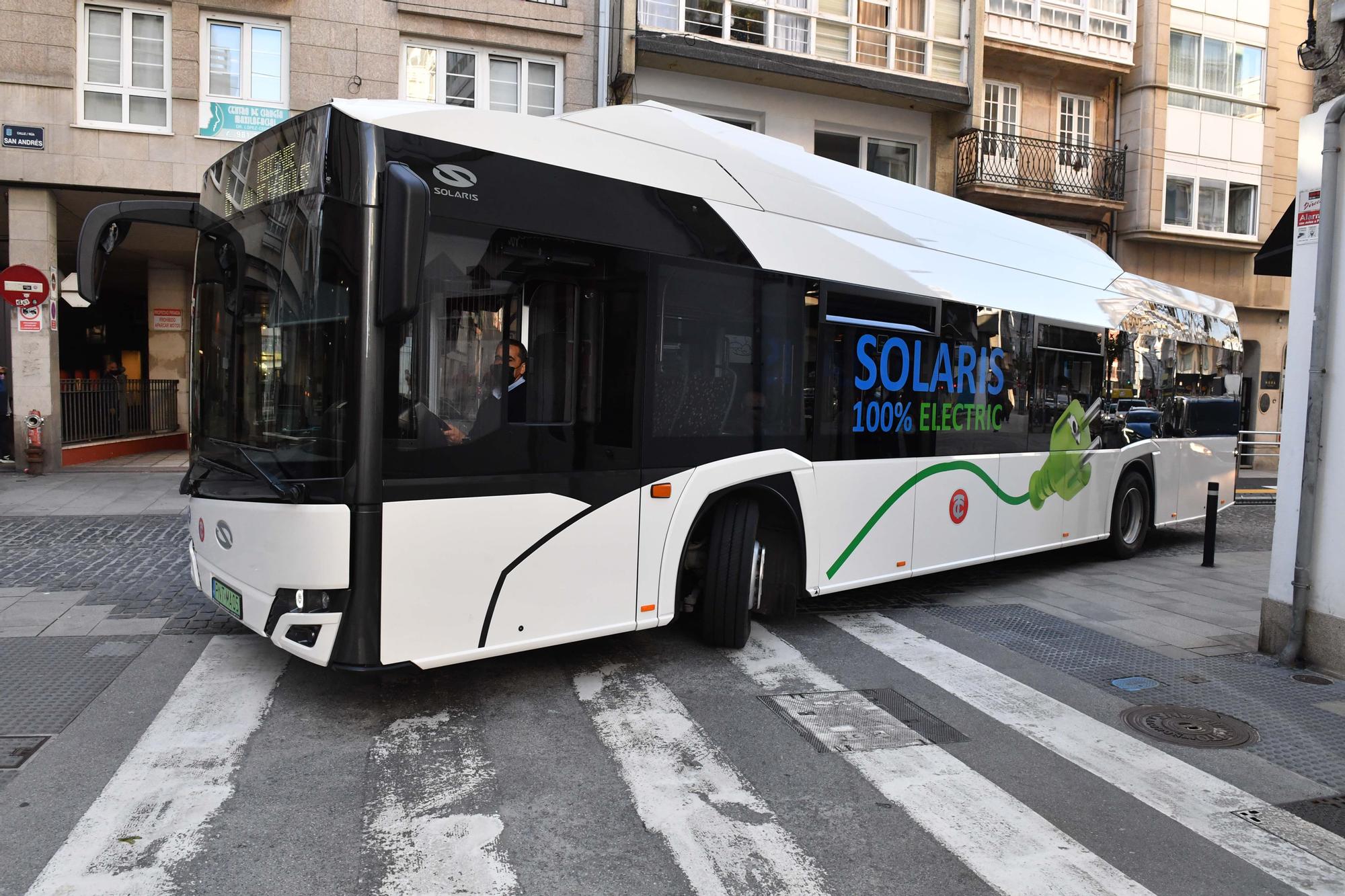 Tranvías prueba un autobús eléctrico
