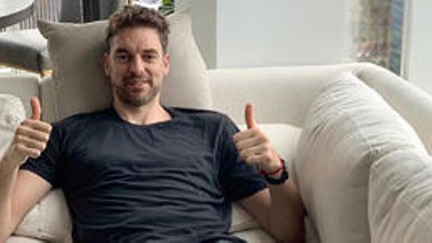 Pau Gasol, ya en casa tras ser operado, agradece el apoyo recibido