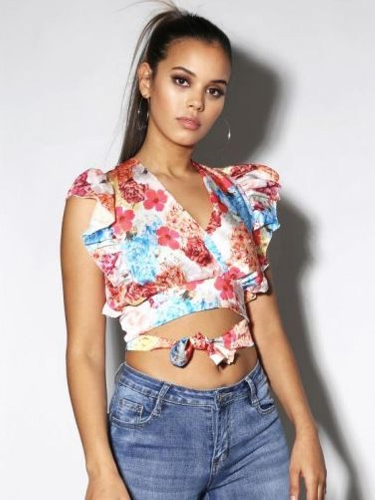 Top de estampado floreado