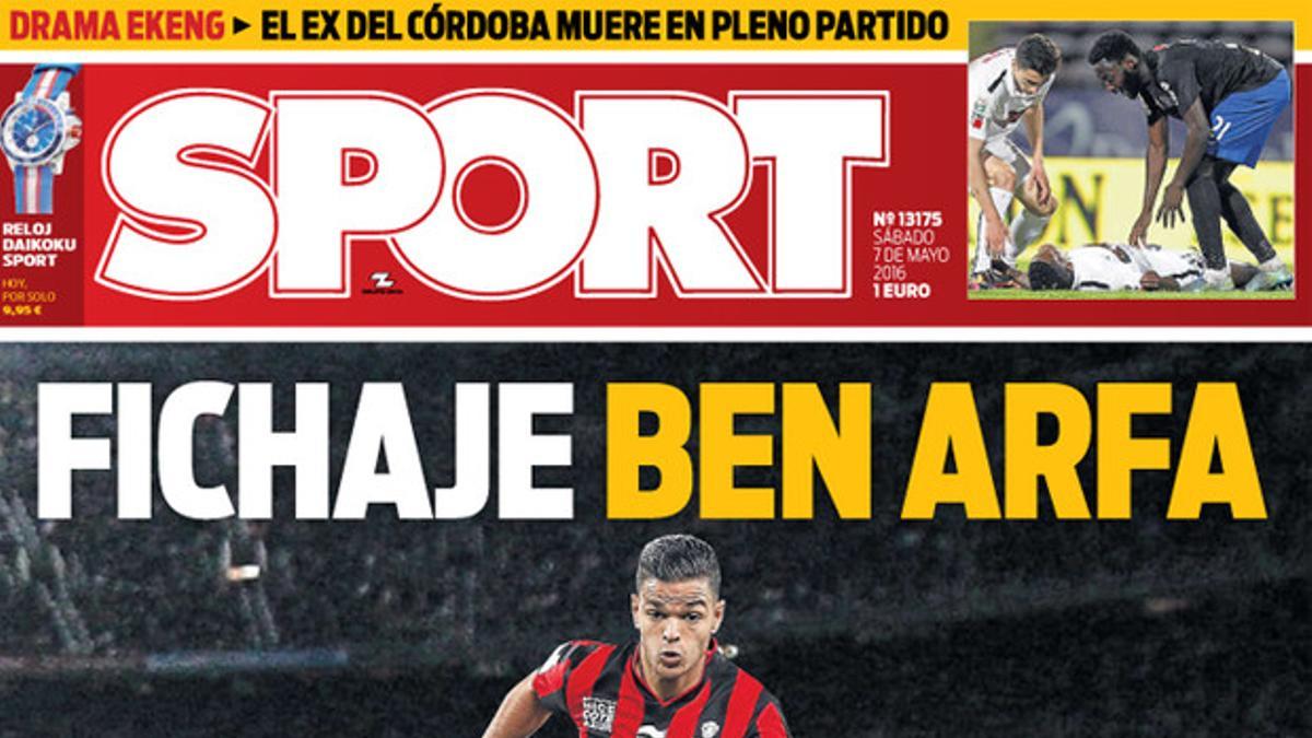 La portada de este sábado de SPORT