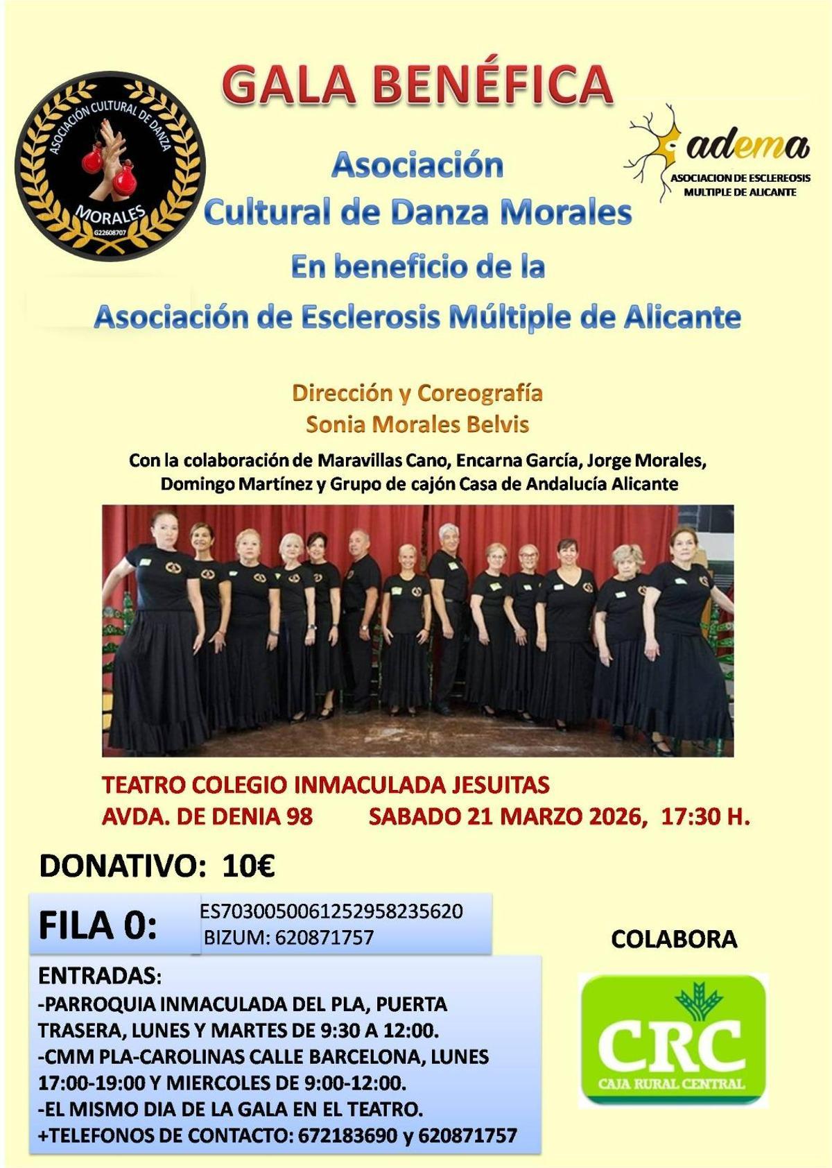 Cartel de la gala benéfica pro esclerosis múltiple