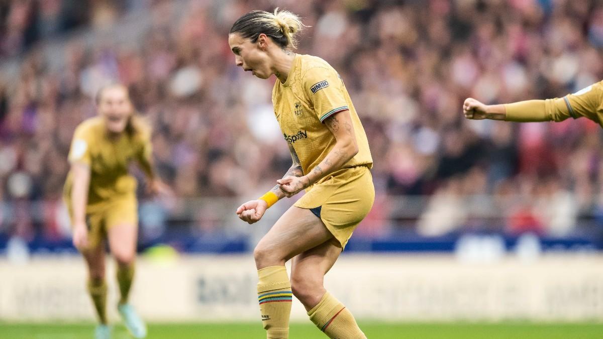 Así celebró su gol Mapi León.