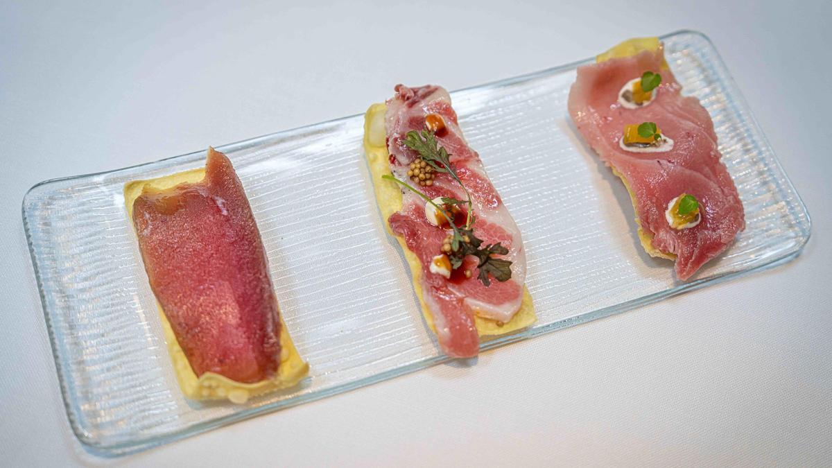 Tres maneras de preparar el atún del restaurante Xerta.