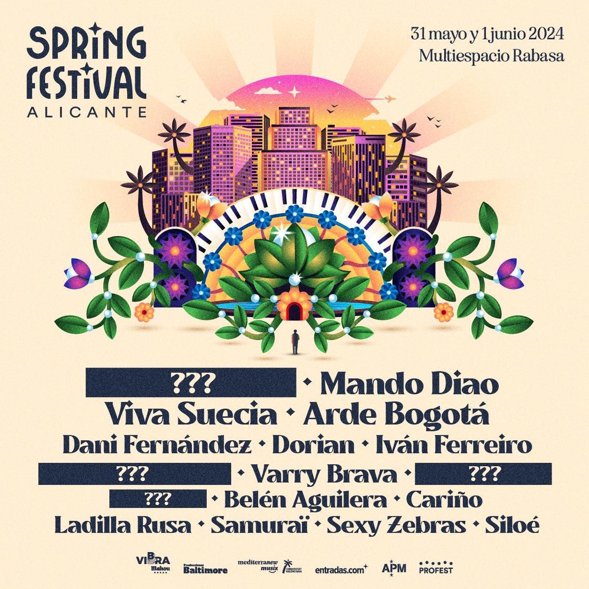 El cartel del Spring Festival, con varios nombres aún por confirmar