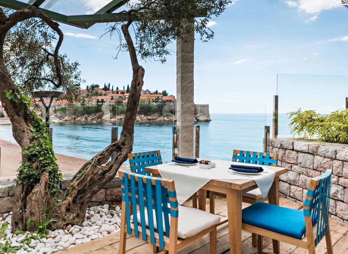 Restaurantes con vistas a la costa de lujo de Budva (Montenegro)