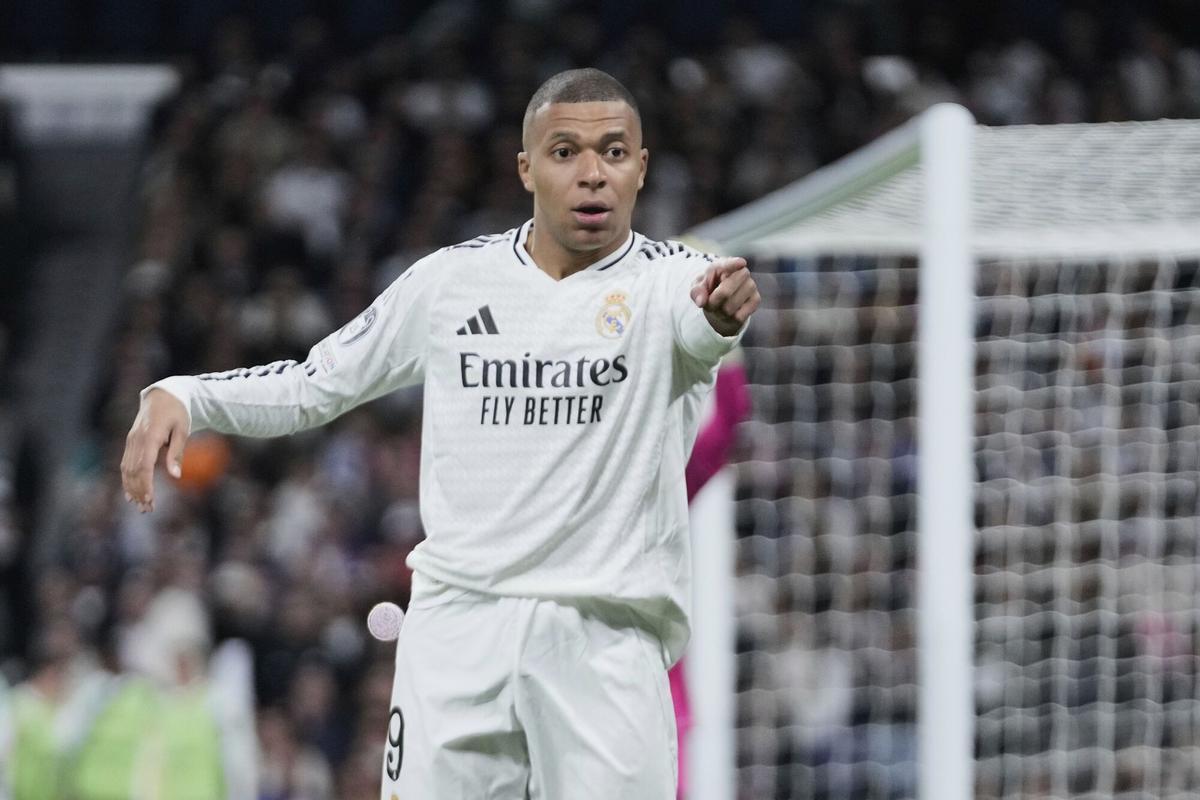 Kylian Mbappé, delantero del Real Madrid.