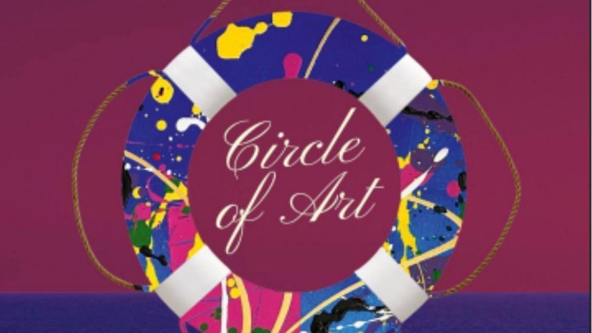 Cartel de un salvavidas de la exposición 'Círculo del arte' de l' Alfás.