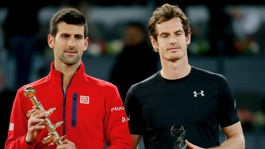 Djokovic y Murray en el último Masters 1.000 de Madrid.